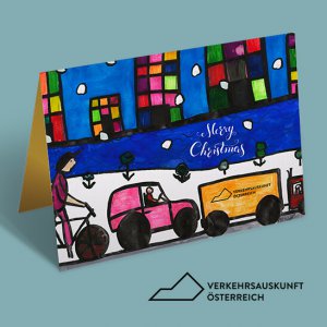 Weihnachtskarte Verkehrsauskunft Österreich