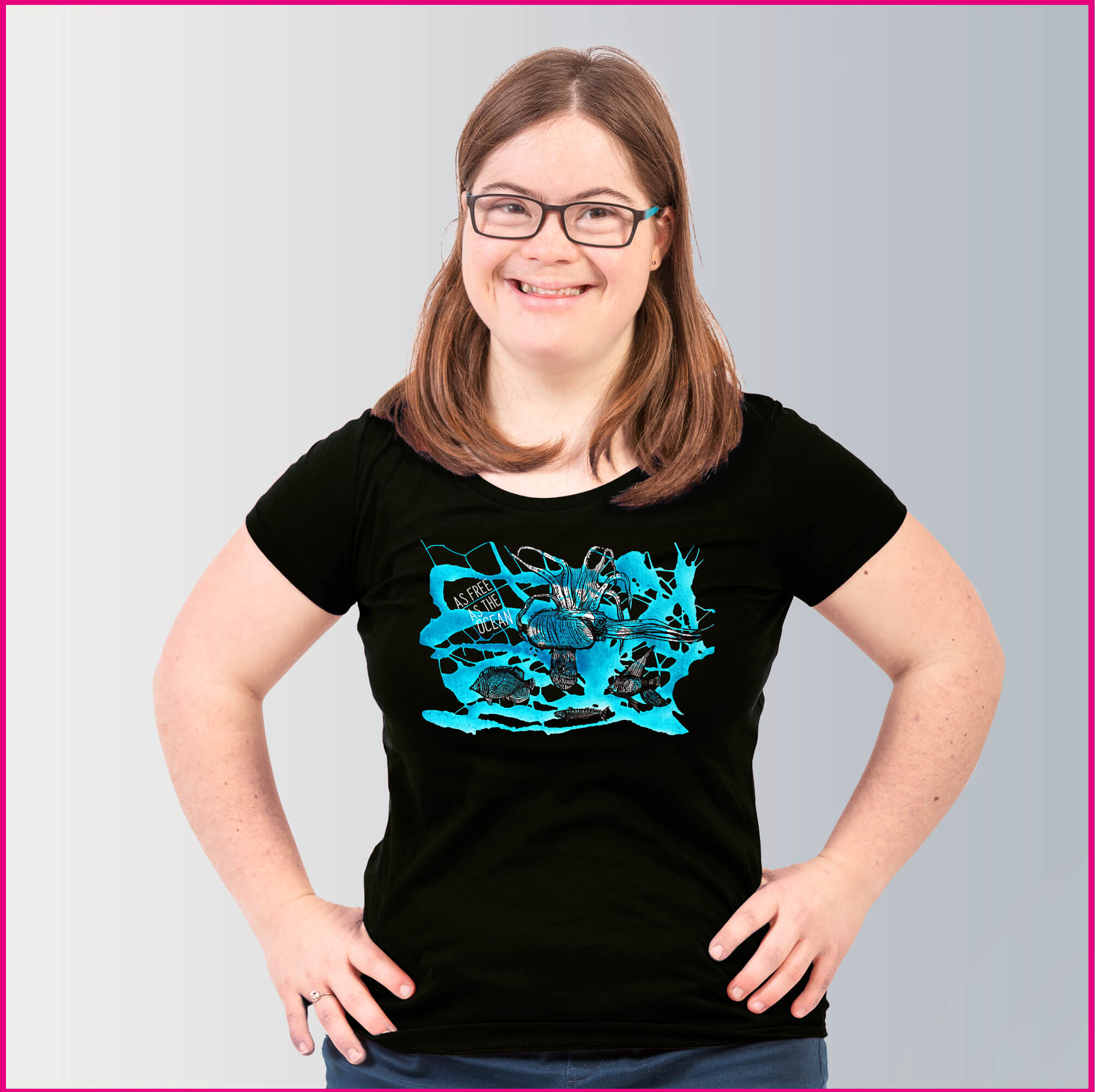 Produktfoto Frauen T-Shirt mit dem Motiv "Unterwasserwelt" von Hans Dröbl