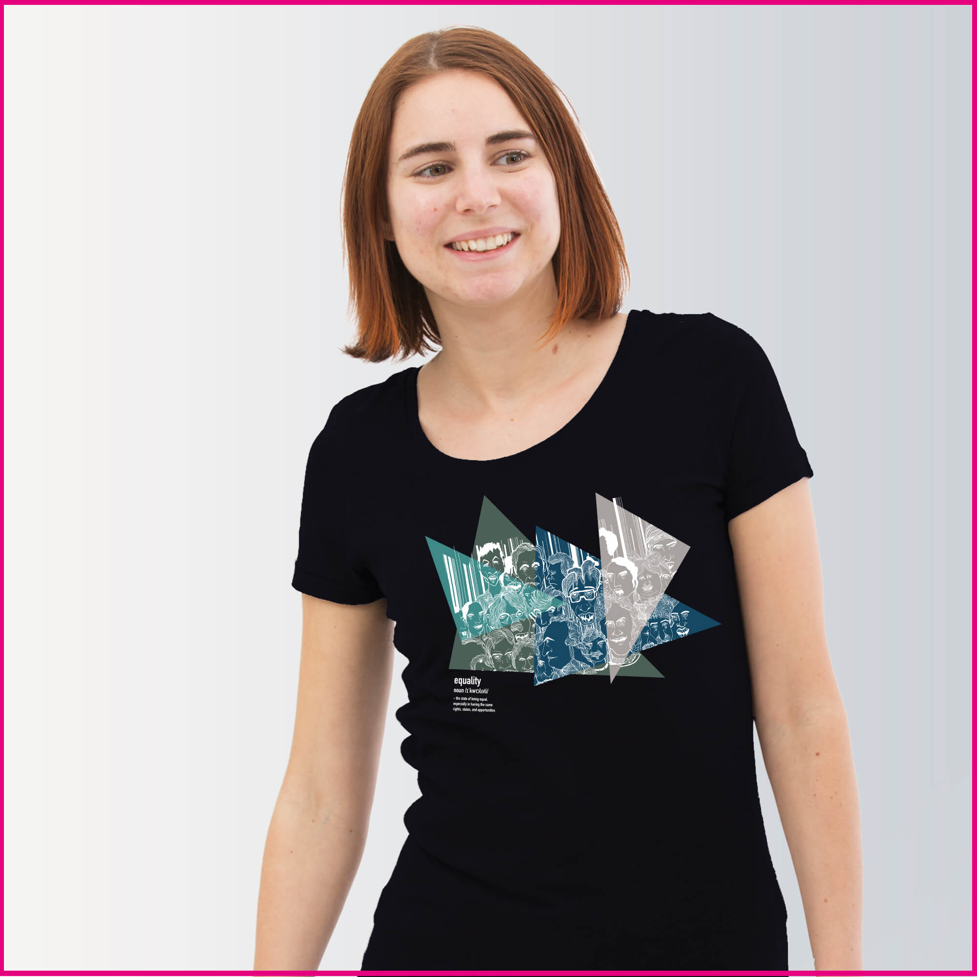 Produktfoto Frauen T-Shirt mit dem Motiv "Equality" von Jörg Rath