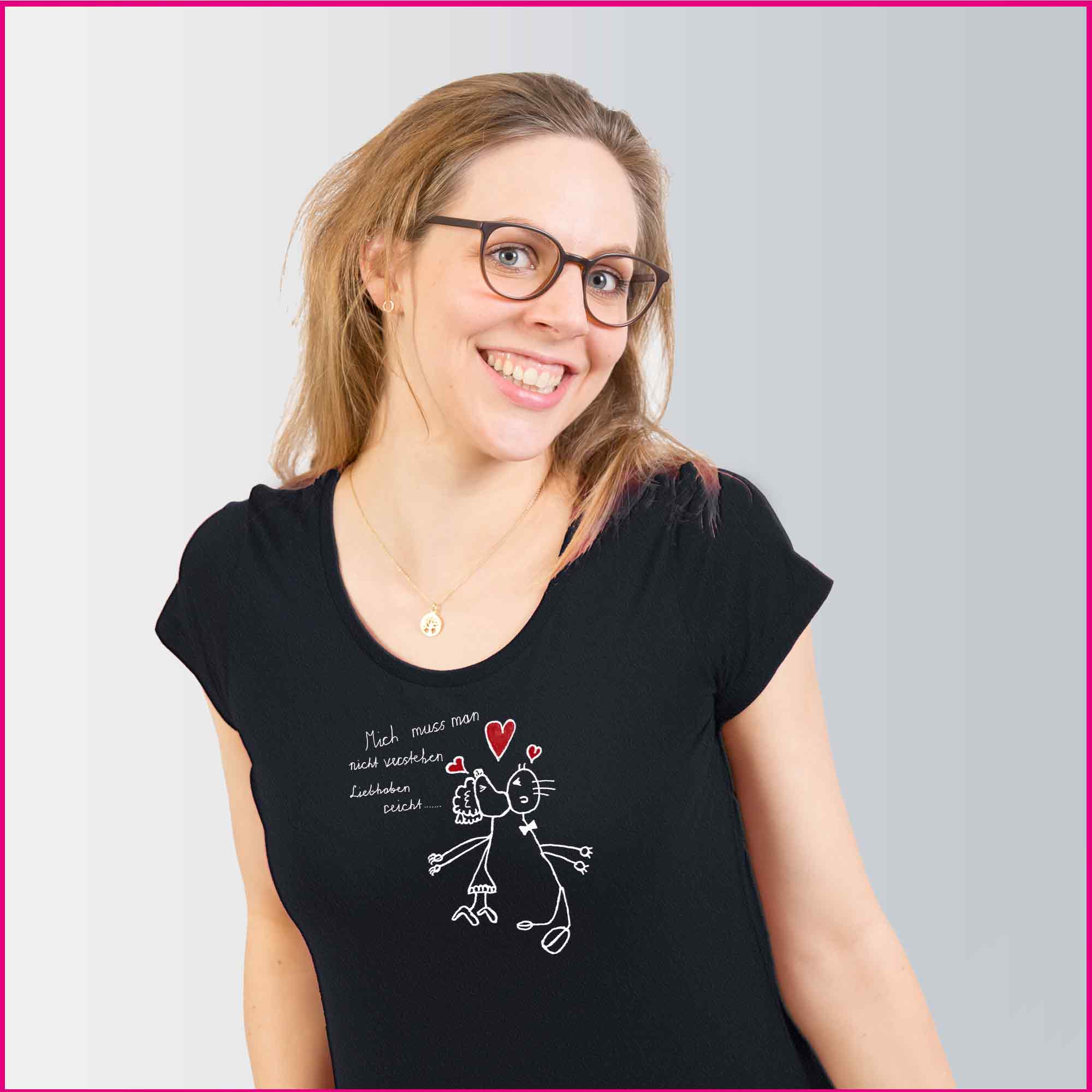 Produktfoto Frauen T-Shirt mit dem Motiv "Einfach liebhaben" von Richard Pilor